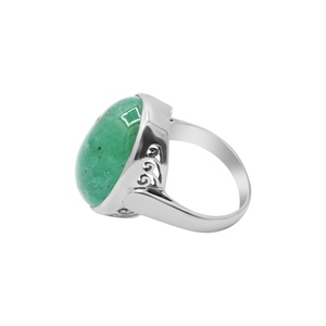 Natural Oval Shape <b>Emerald</b> Gemstone 925 Solid Sterling <b>Silver</b> Handmade Trendy Women's <b>Rings</b> Jewelry for Party and Wholesale - Product Image 3