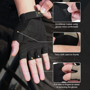 Guantes de Ciclismo de Medio Dedo para Verano con Agarre Antideslizante y Protección para la Muñeca, Ligeros, Transpirables, Antideslizantes para Ciclismo al Aire Libre - Product Image 4