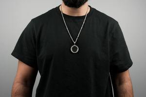Dazzling Gold Cross Pendant with Premium Moissanite Accents Unisex Hip Hop Charm <b>Necklace</b> for Streetwear and Casual Looks - Product Image 2