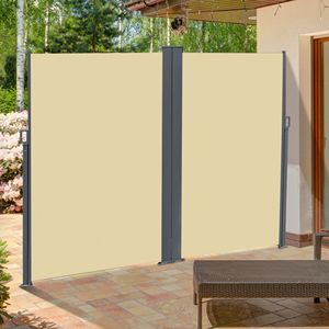Tenda da Sole Retrattile a Doppia Faccia per Patio, Schermo Privacy per Giardino Interno/Esterno, Protezione da Sole e Vento, Proiezione Massima 5m, Divisorio per Ambienti - Product Image 2