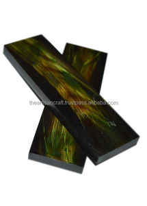 Cuchillo de escala de cuerno de búfalo pulido artesanal, diseño de animales de estilo náutico con tiras blancas, uso de recuerdo - Product Image 4