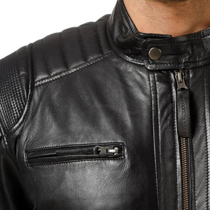 Veste en cuir pour homme, style tendance, streetwear, vêtements d'extérieur, vêtements d'hiver, vêtements en cuir durables, vêtements urbains - Product Image 5