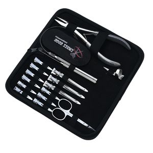 Professional Hair Extension <b>Tool</b> <b>Kit</b> Flat Beads Crimper Plier Hook Threader Hair Gripper <b>Mini</b> Scissor Section Clips Rings - Product Image 5