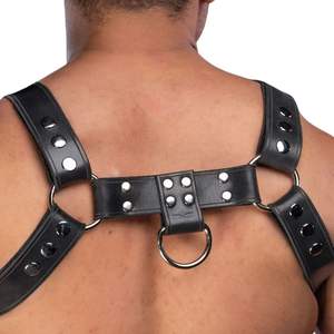 Arnés de Cuero para Hombre Estilo Bulldog, Ajustable, de Cuero Premium, para Uso en Clubes - Product Image 5