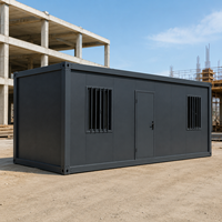 Maison conteneur modulaire robuste en panneaux sandwich pour logement temporaire de travailleurs, avec design moderne et caractéristique respirante