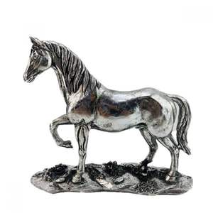 Escultura decorativa de caballo de aluminio fundido, figura dinámica de gallo, arte animal metálico para espacios modernos de lujo - Product Image 3