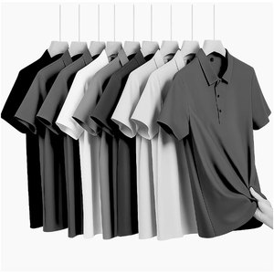 Camisa Polo de Manga Corta para Hombre, Color Sólido, Popelina, Diseño Casual con Botones, Corte Regular, Cuello Clásico - Product Image 6