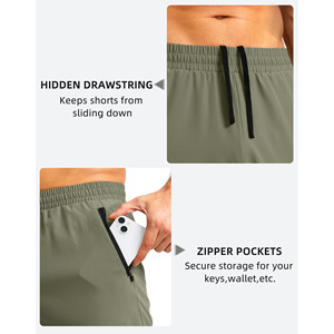 Shorts de sport pour homme 100% coton, motif uni, respirants, avec poches, taille 6XL, pour entraînement et fitness. - Product Image 5