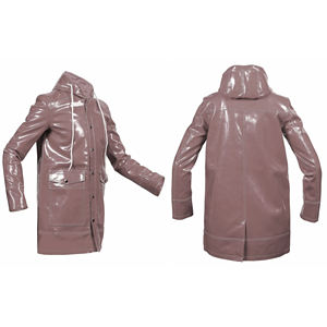 Chaqueta Impermeable de PVC Unisex, Chaqueta de Lluvia de Seguridad Ultra Resistente, Abrigo Largo para Exteriores, Estilo Urbano, Invierno - Product Image 1