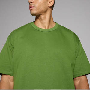 T-shirt Homme Grande Taille Uni Épaules Tombantes 220 g/m² Coupe Slim Sport Fitness à Bas Prix - Product Image 6