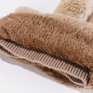 <b>Cute</b> Windproof Faux Fur <b>Bear</b> Ear Beanie Hat with Neck Warmer for Children Unisex Winter Casual Wear 56-58CM - Product Image 3