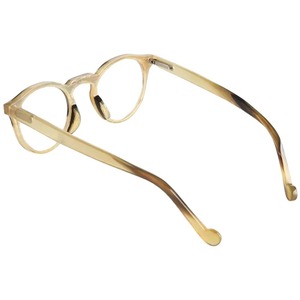 Lunettes rondes en corne de buffle, monture optique vintage faite à la main, légères, de luxe, unisexes - Product Image 5
