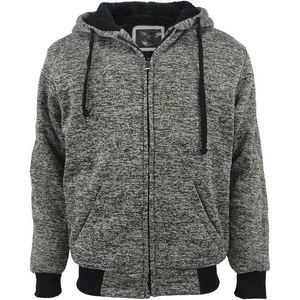 <b>Men's</b> Zip Up Hooded Fleece Sweatshirt Heather <b>Grey</b> Casual <b>Hoodie</b> with Drawstring Customize Upper Hoodies - Product Image 1