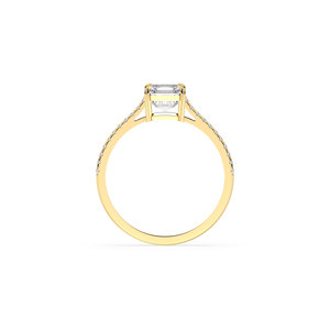 REYES New Arrival Asscher Cut 1.23 Carat Moissanite <b>Solitaire</b> <b>Rings</b> in 925 Sterling <b>Silver</b> GRA Certified Fine Jewelry For Women - Product Image 5