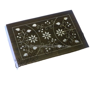 Boîte à cartes en bois de couleur marron, carrée, de haute qualité - Product Image 1