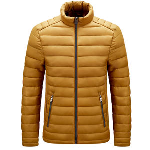 Custom <b>Lined</b> Winter Jacket Men Polyester Down Bubble <b>Coat</b> Puffer Down Jacket Mens Bubble Jacket Custom Logo - Product Image 2