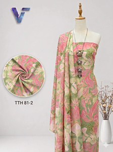 Tela de Chifón con Estampado Floral, Modelo 8027, 100% Poliéster, 58/60 Pulgadas, Ligera, Transpirable, 60GSM, para Prendas de Mujer - Product Image 3