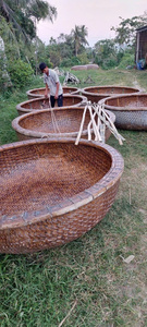 Coracle de Bambú Natural Tejido a Mano, Bote de Pesca Redondo Vietnamita para Decoración de Hoteles, Resorts y Jardines, Venta al Por Mayor para Exportación - Product Image 4