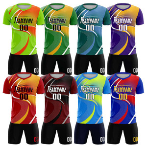 Ensemble de maillots de football personnalisés par sublimation, uniforme de football multi-équipes, séchage rapide, respirant, kit personnalisé avec nom et numéro, vente en gros - Product Image 1
