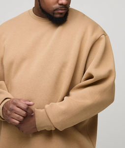Pull à col rond unisexe en coton 100% 300 g/m², taille plus, thermique, hiver, effet délavé - Product Image 2