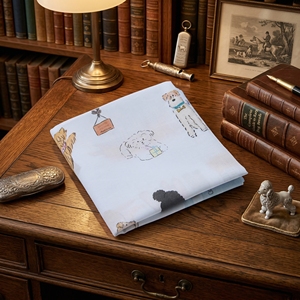 [K-ESSENTIALS] Coffret Cadeau Mouchoirs de Poche Imprimés Animaux en Coton Doux 60s, Vente en Gros, Boîte - Product Image 1