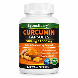 Capsules de Curcumine 500 mg – Soutien Anti-inflammatoire et Éclaircissant pour la Peau – Marque Privée OEM GMP - Product Image 1