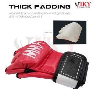 Servicio OEM ODM, Guantes de Entrenamiento de MMA de Piel Sintética, Totalmente Personalizados, Duraderos, Modernos, con Diseño en Contraste Rojo y Blanco - Product Image 6