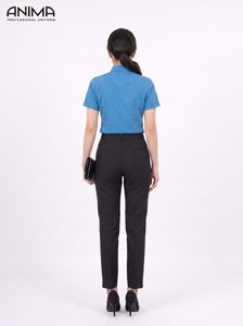 Chemise en bambou bleu marine pour femme ANIMA, respirante, décontractée et professionnelle - Product Image 2
