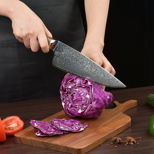 Couteau de Chef Japonais LEGACY BLADES en Acier Damas, 8 Pouces, Forgé à la Main, Écologique, Compatible Lave-Vaisselle, Manche en Bois, Ambidextre, OEM - Product Image 4
