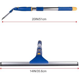 Serpillère de douche extensible tout usage en acier inoxydable avec 2 lames pour nettoyer les portes vitrées - Product Image 3