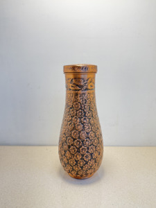 Premium Antique Embossed Pure Copper Bedside Carafe Jar 1500ml Full Flower Carved Ayurvedic Pot Luxury Wellness Metal Drinkware - Product Image 6