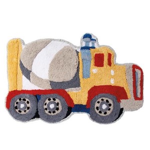 Alfombra de baño de algodón con forma de camión, novedosa, con base de goma antideslizante para el baño de los niños - Product Image 1