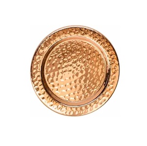 High Quality Hammered Copper Serving Coaster Sets of 6 Pcs Coaster With Copper Finished Handcrafted Coaster For Water Coffee - Product Image 3