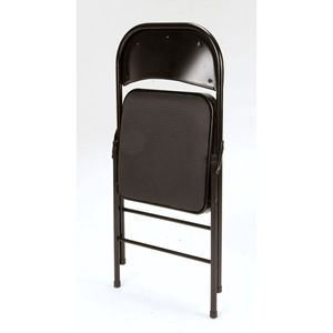 Silla Plegable Acolchada de Tela Negra de Lujo para Uso en Hoteles - Product Image 2