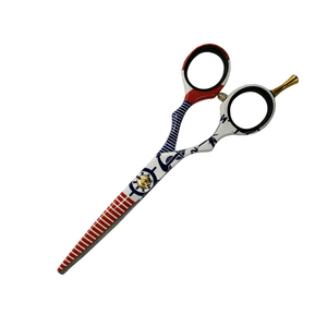 Professional 6.0 Inch <b>Left</b>-<b>Handed</b> Barber <b>Scissors</b> New Design Stainless Steel Straight Blade Hair Cutting Sharp Blunt Blades 28 - Product Image 3