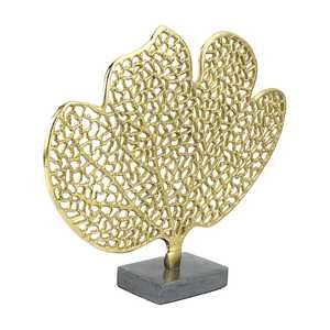 Jaffs Exports JE2085 37cm H X 9.5cm W X 44.5cm L Leaf Sculpture Handmade Metal Art Decor Tabletop Living Room Display Irregular - Product Image 2