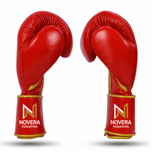 Gants de boxe en cuir de vachette personnalisés pour entraînement sur sac de frappe, kickboxing, sparring, avec large sangle de poignet, gants de sport professionnels - Product Image 2