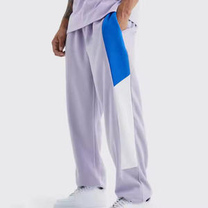 Pantalon de jogging décontracté surdimensionné pour homme avec logo personnalisé, taille mi-haute élastique, 100 % coton, anti-plis - Product Image 2