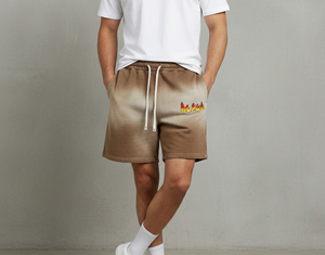 กางเกงขาสั้นลำลองผู้ชายสำหรับฤดูร้อน ลวดลายซันเฟด ซักได้ ปักโลโก้ได้ เป็นมิตรกับสิ่งแวดล้อม ระบายอากาศได้ดี เอวยางยืด เหมาะสำหรับออกกำลังกาย - Product Image 3