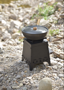 Réchaud de camping portable en acier au carbone, pliable, pour cuisson en plein air, réchaud de <span class=keywords><strong>bushcraft</strong></span> - Product Image 4