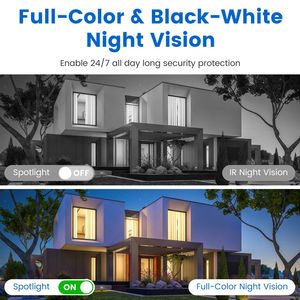 Telecamera di Sicurezza HD 1080P a 4 Lenti con Visione a 360 Gradi, Visione Notturna a Colori, Rilevamento Automatico del Movimento, WiFi, Pan Tilt, Sorveglianza IP CCTV - Product Image 6