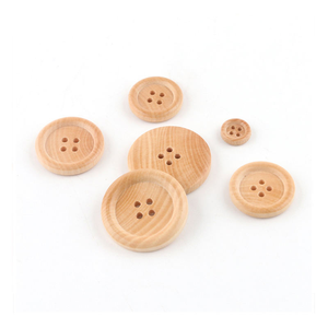 Botones de Malla de Madera de Alta Calidad con 4 Agujeros, Decoración Elegante Grabada e Impresa para Abrigos, Técnica de Recubrimiento Ecológica - Product Image 1