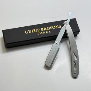 GETUP Stainless Steel <b>Single</b> <b>Blade</b> Safety <b>Razor</b> Men's Wet Shaving Barber Shop Use Silver Color - Product Image 2
