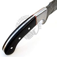 Nouvelle édition de couteau de chasse artisanal en acier Damas à lame pleine, avec manche en bois Venge, pour la survie et le camping