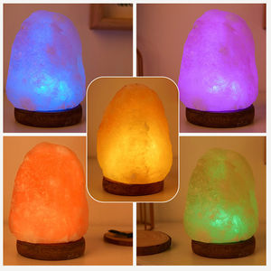 Lampe de sel rose de l'Himalaya OEM 100% naturelle, sculptée en cristal de roche, style Feng Shui du Pakistan, avec variateur d'intensité, artisanat naturel - Product Image 1