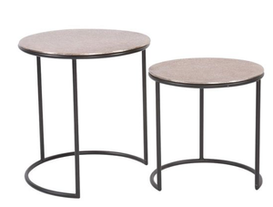 Modern Nesting Coffee <b>Table</b> <b>Set</b> Metal <b>Side</b> <b>Tables</b> Round End <b>Tables</b> for Living Room Apartment Hotel - Product Image 5