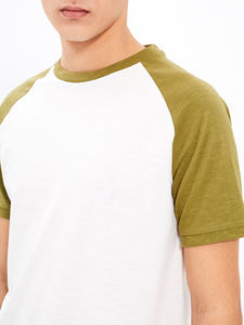 Camiseta 100% Algodón Lisa con Ribete en Contraste de 2 Colores, Camiseta para Hombre con Logotipo Personalizado, Camiseta Blanca Amarilla y Negra Extra Grande Estampada y Bordada - Product Image 6