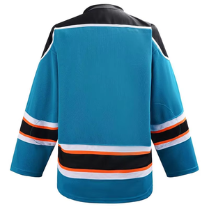 Uniforme de hockey de poliéster multicolor transpirable, hecho a medida y de alta calidad, talla grande para entrenamiento. - Product Image 3