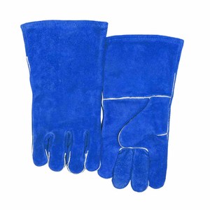 Gants de soudure en cuir de vachette pleine fleur robustes pour la sécurité industrielle, protection individuelle, lutte contre les incendies, gants durables pour four et grillades - Product Image 2