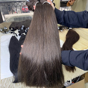 โรงงานขายส่งผมต่อแบบตรง เนื้อผมตรงธรรมชาติ คุณภาพดี เกล็ดผมเรียงตัวสวยงาม ผมตรงแบบเครื่องจักรเย็บสองชั้น - Product Image 1